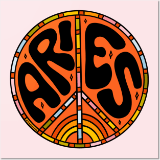Aries Peace Sign Posters and Art